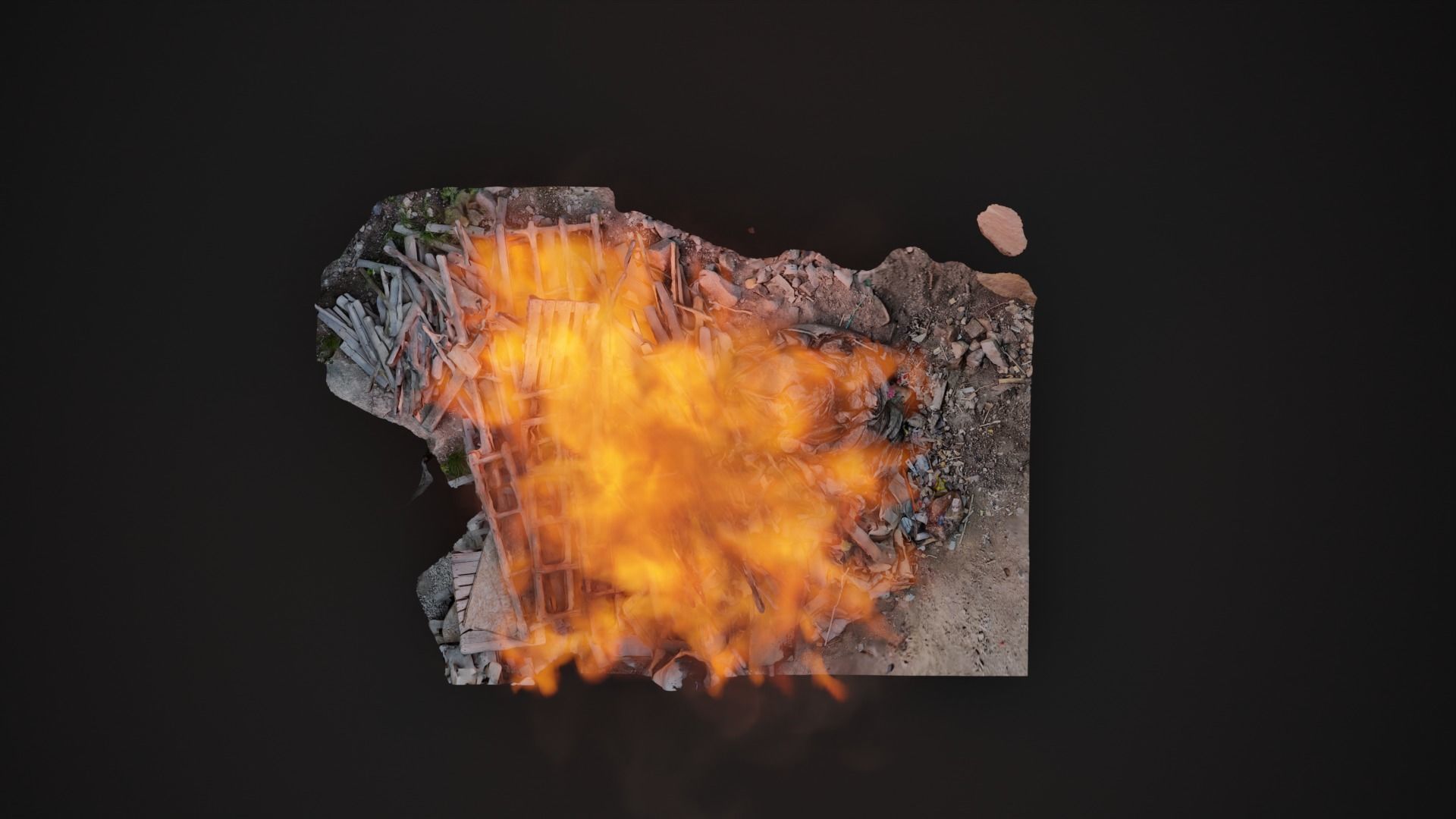 Burning garbage pile vdb 3D model_6