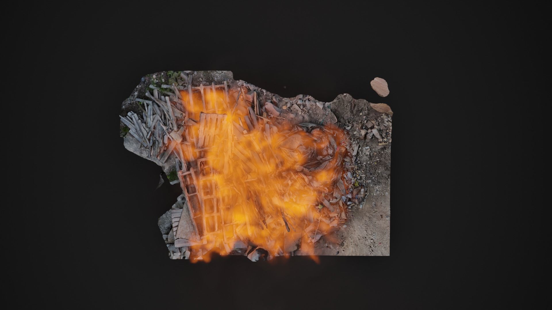 Burning garbage pile vdb 3D model_11