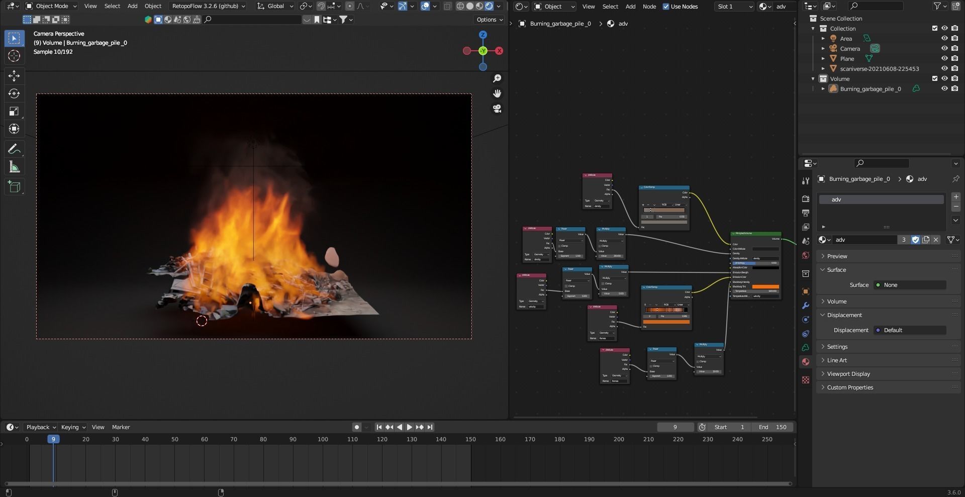 Burning garbage pile vdb 3D model_12