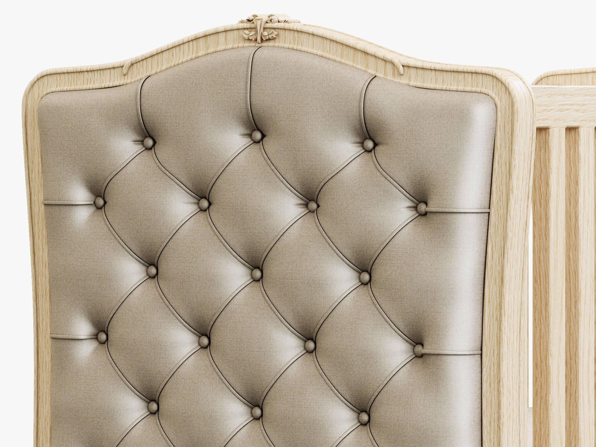 Restoration Hardware Colette Tufted Crib 3D model_4