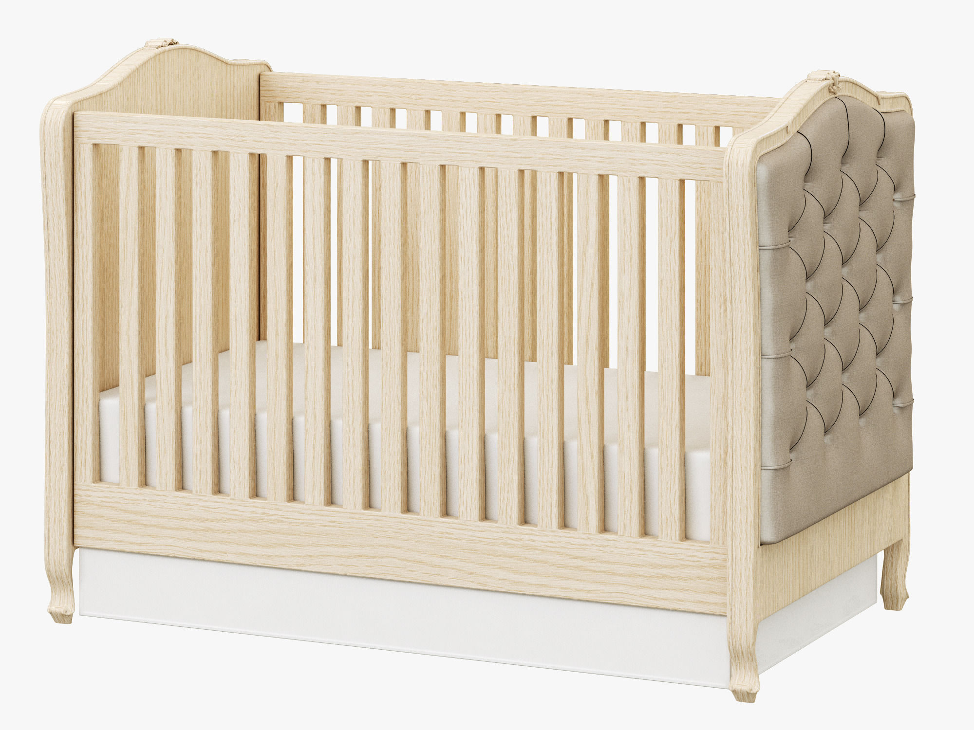 Restoration Hardware Colette Tufted Crib 3D model_3