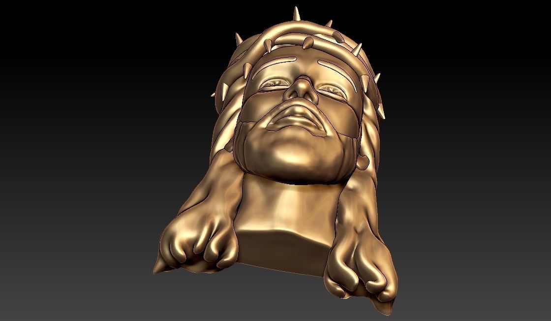 Jesus head  3D print model_4