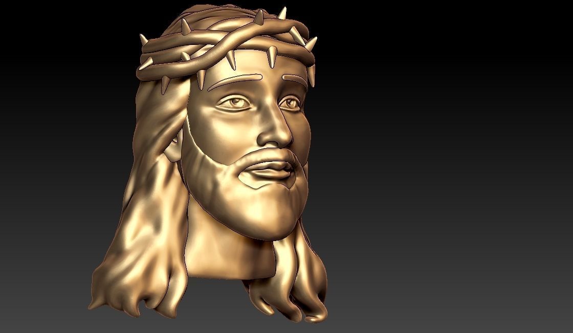 Jesus head  3D print model_2