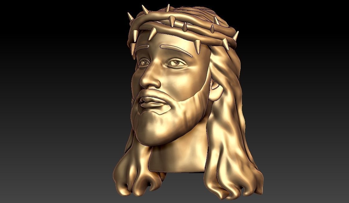 Jesus head  3D print model_1