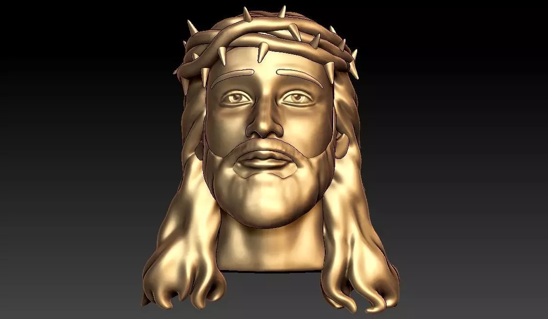 Jesus head  3D print model_0