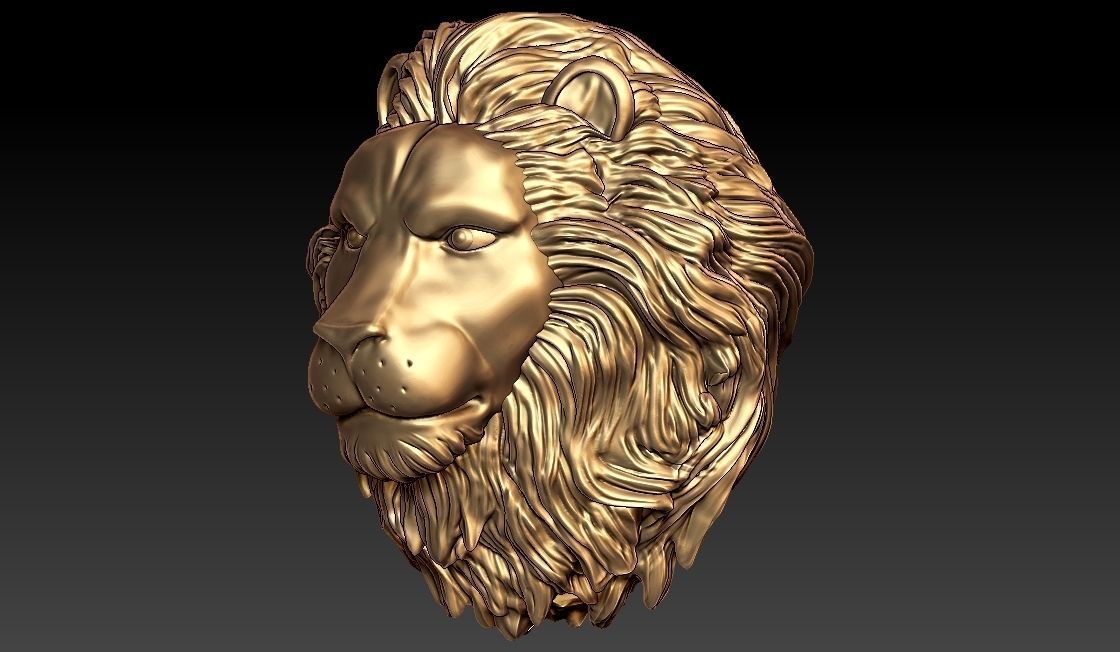 Lion Head 3D print model_1