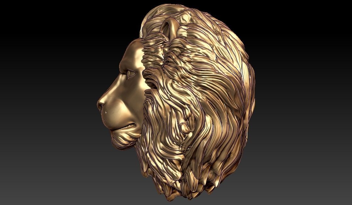 Lion Head 3D print model_4