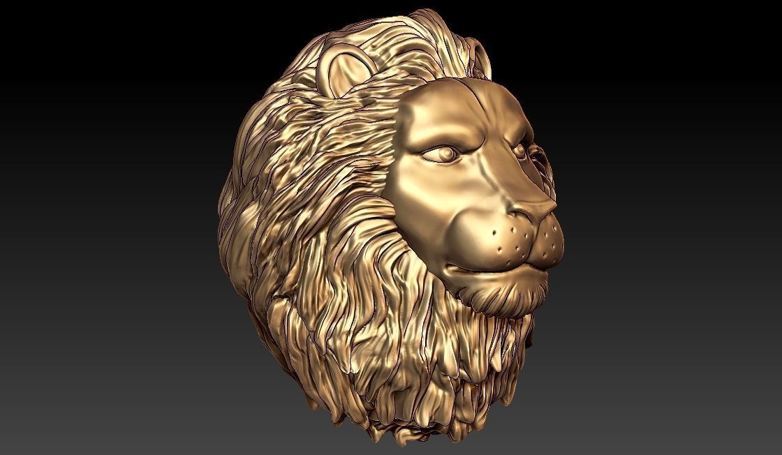 Lion Head 3D print model_2