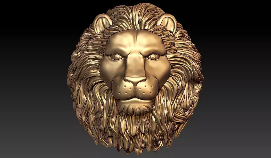 Lion Head 3D print model_0
