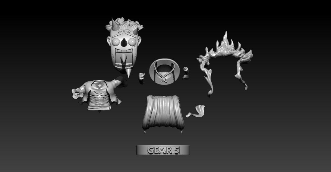 Luffy Nika Gear 5 - Onepiece - 3d model 3D print model_2