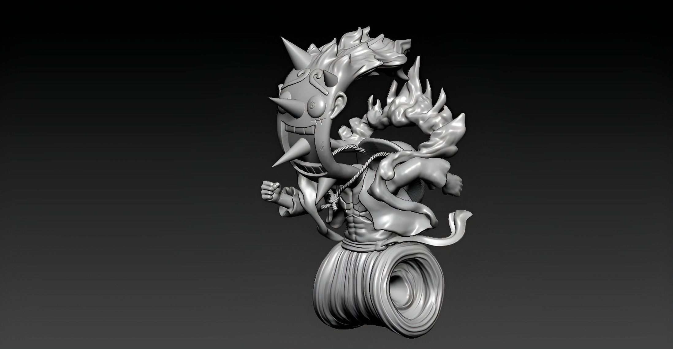 Luffy Nika Gear 5 - Onepiece - 3d model 3D print model_4