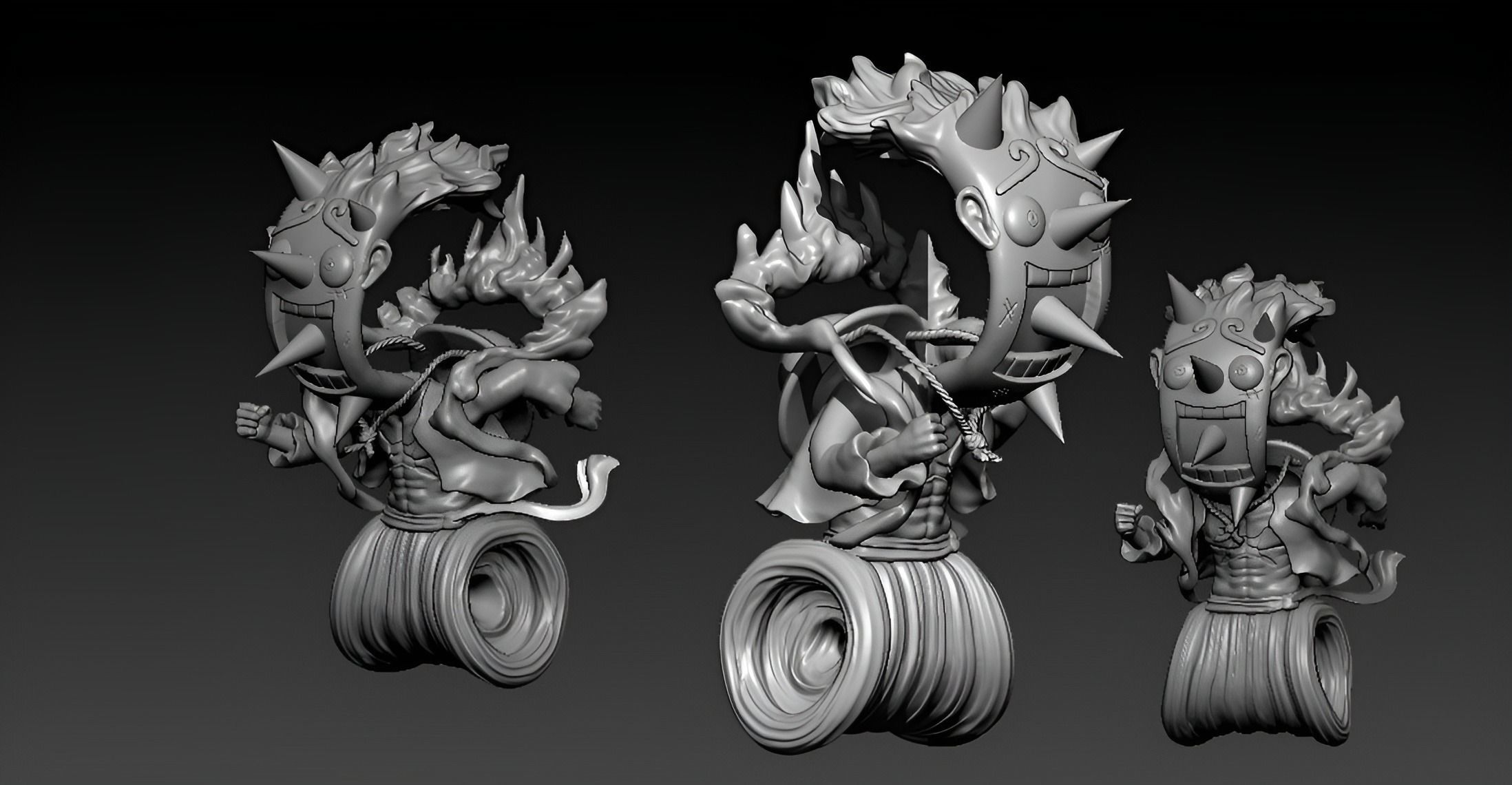 Luffy Nika Gear 5 - Onepiece - 3d model 3D print model_5