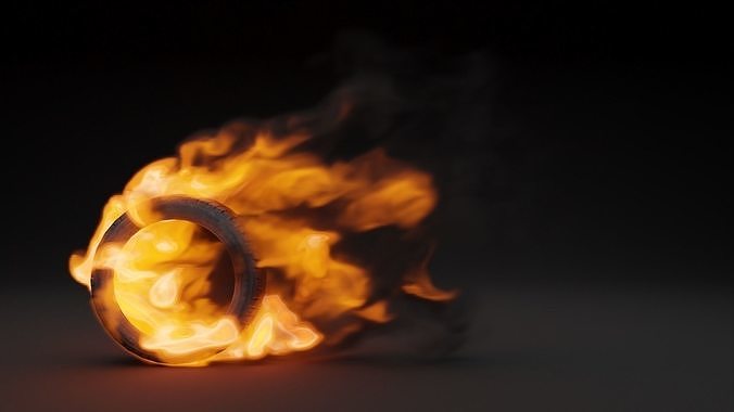 Burning wheel vdb 3D model 7