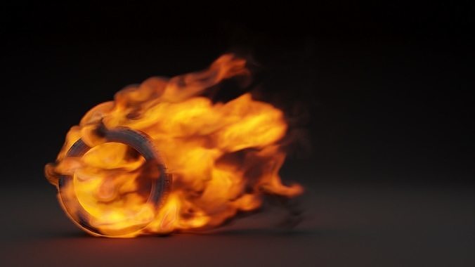 Burning wheel vdb 3D model 2