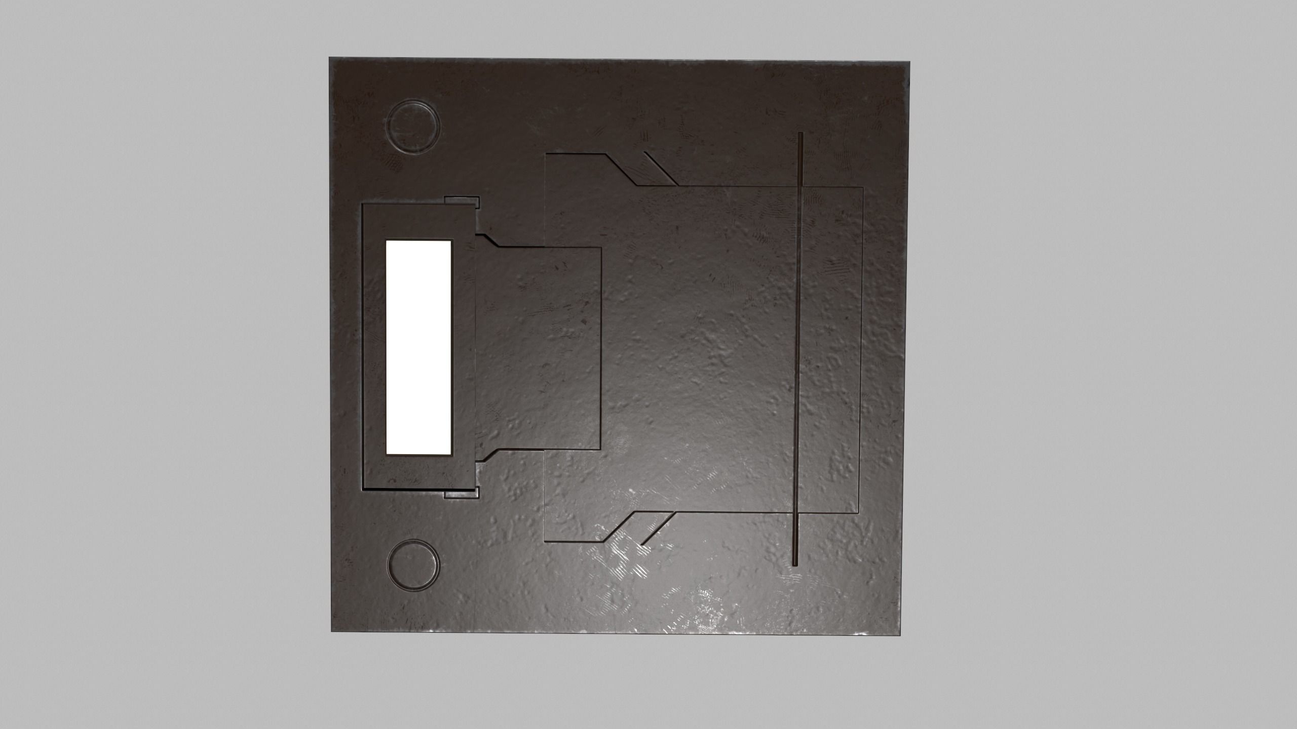 Sci-fi Modular Corridor Low-poly 3D model_5