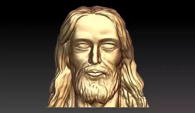 Jesus Head Pendant 3D print model