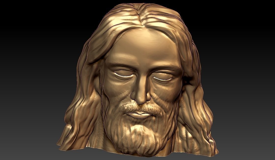 Jesus Head Pendant 3D print model_4