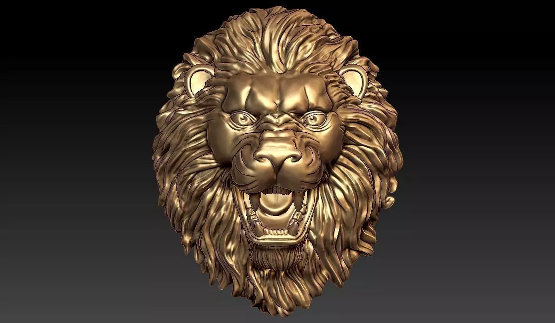 Lion Pendant 3D print model_0