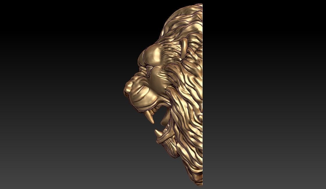 Lion Pendant 3D print model_5