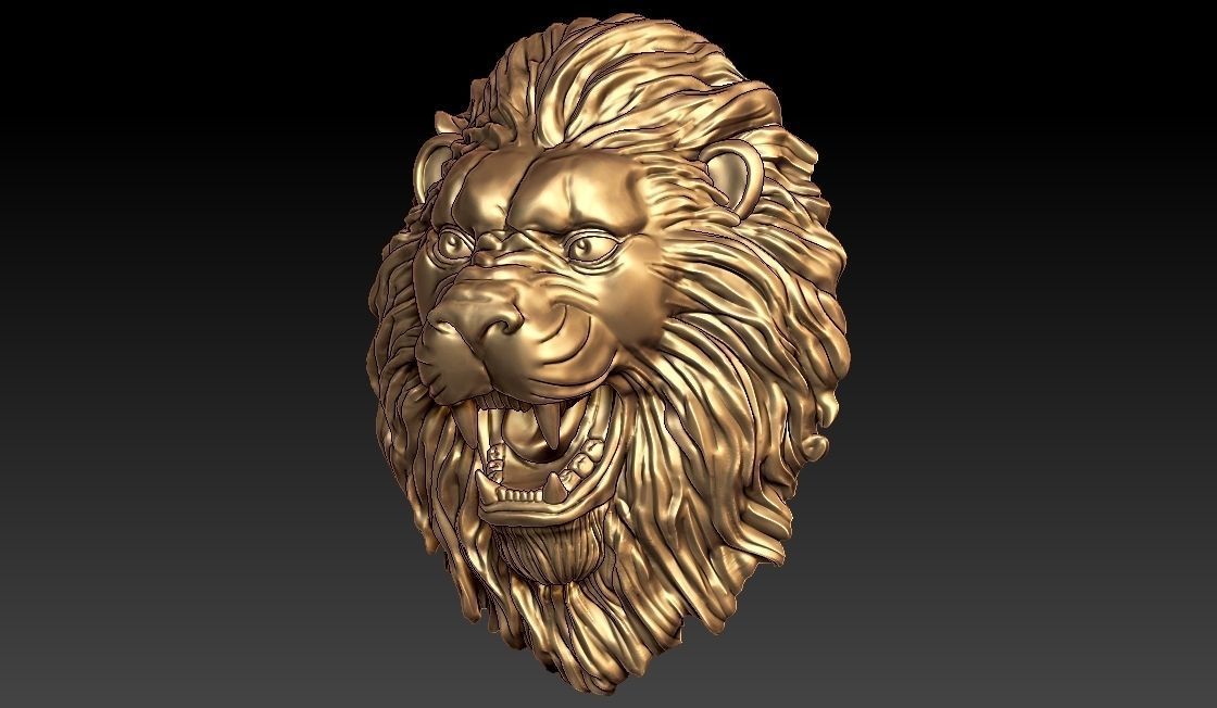 Lion Pendant 3D print model_2