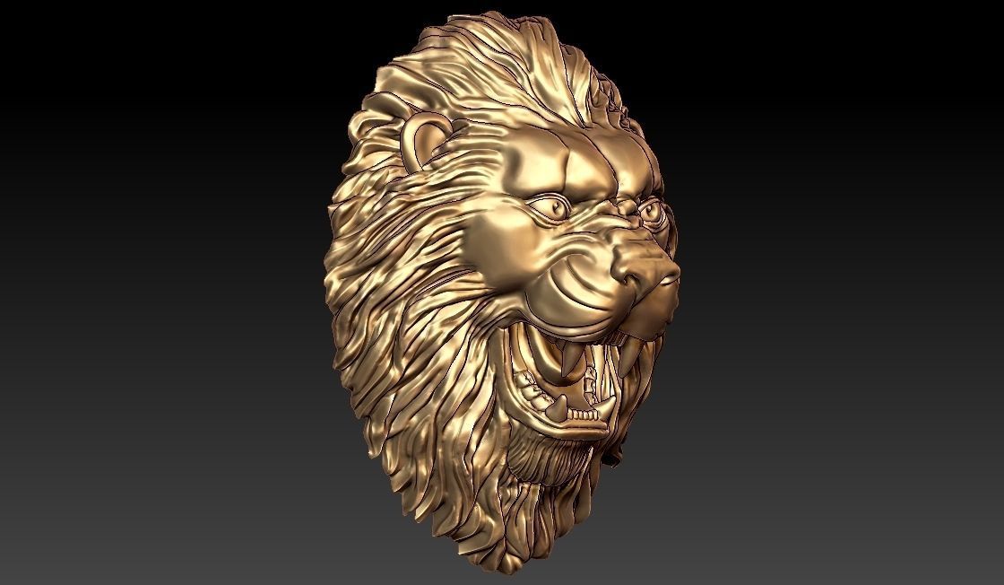 Lion Pendant 3D print model_1