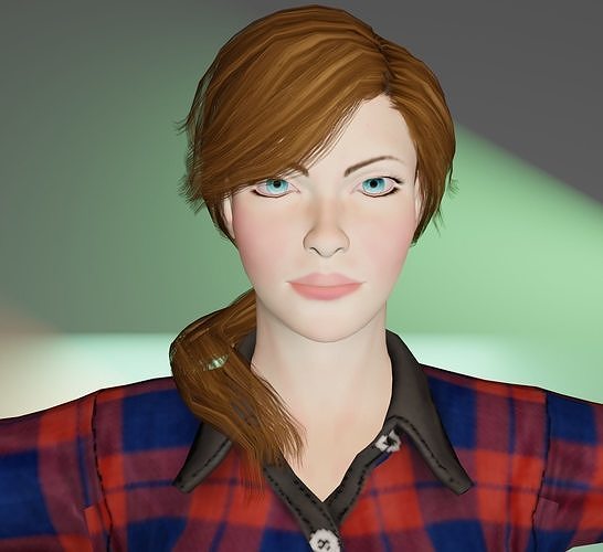 Game Ready Beautiful and Cute Girl 3D model