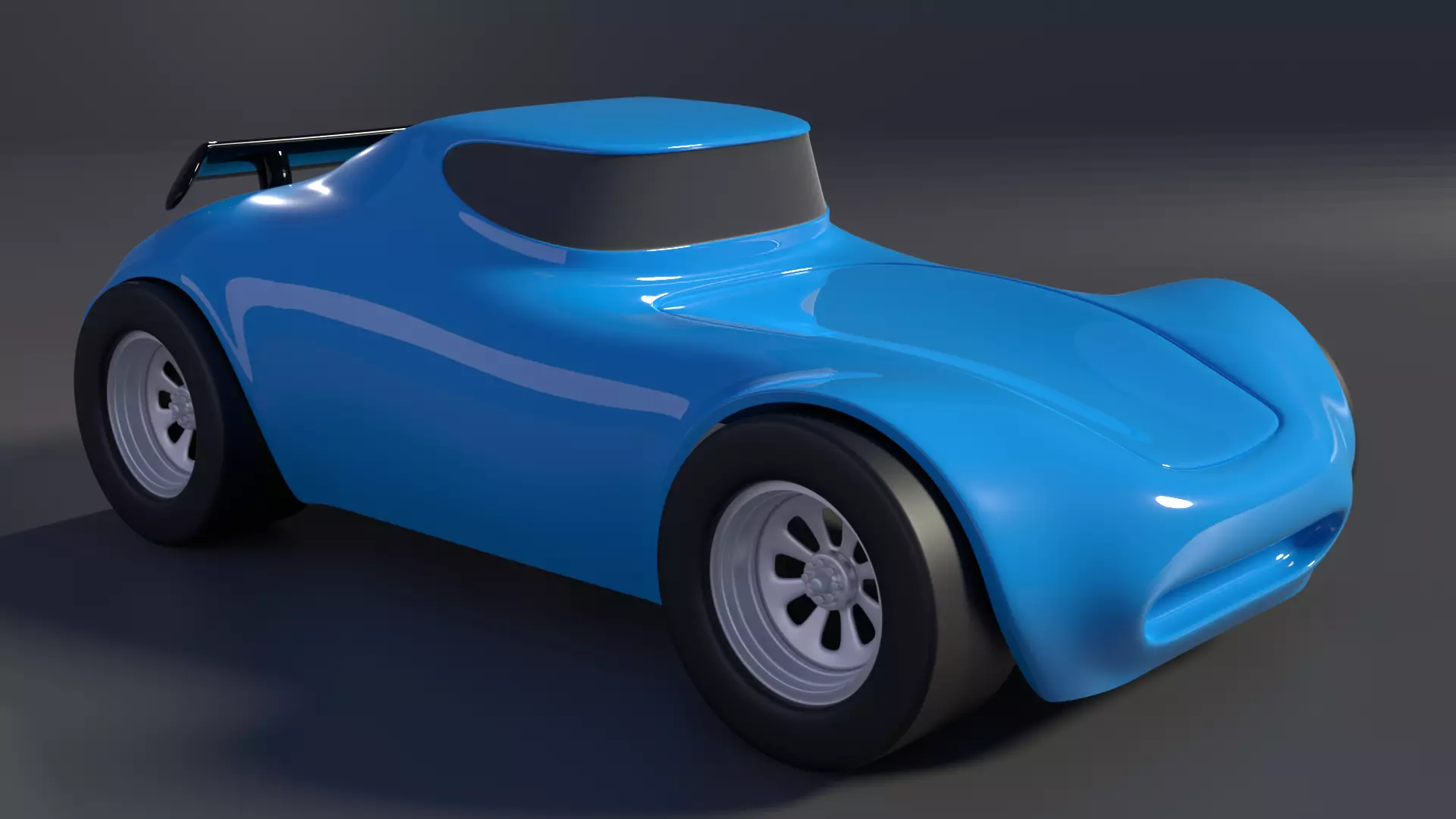Cartoon Racing Car 3D model_0