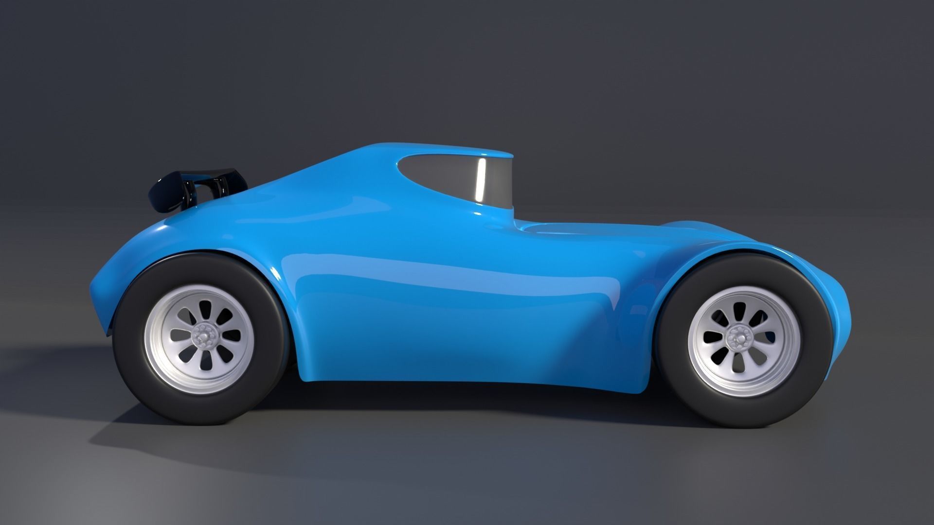 Cartoon Racing Car 3D model_2