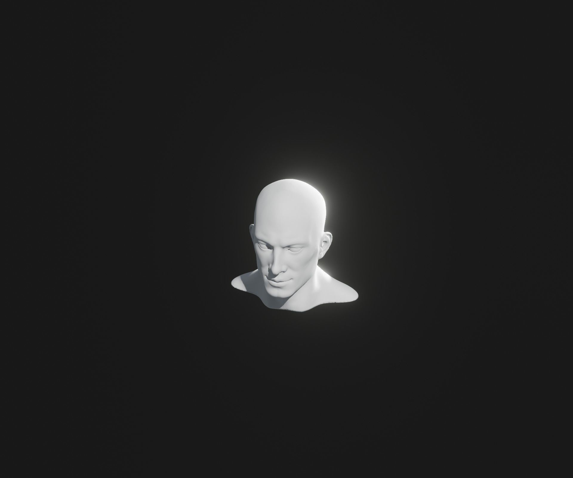 Male Female Head Base Mesh 3D Model Animated Facial Expressions Low-poly 3D model_25
