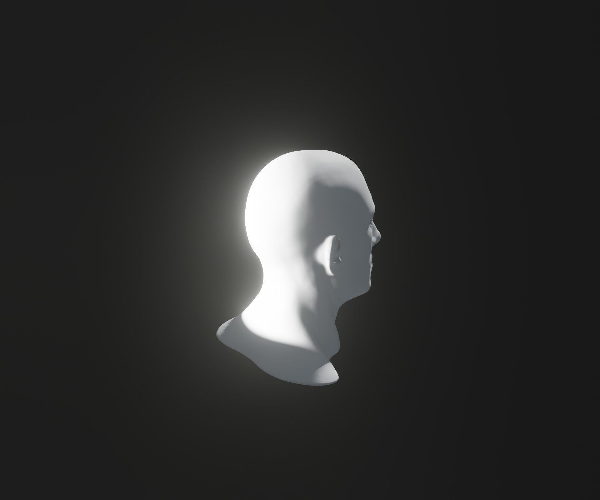 Male Female Head Base Mesh 3D Model Animated Facial Expressions Low-poly 3D model_31