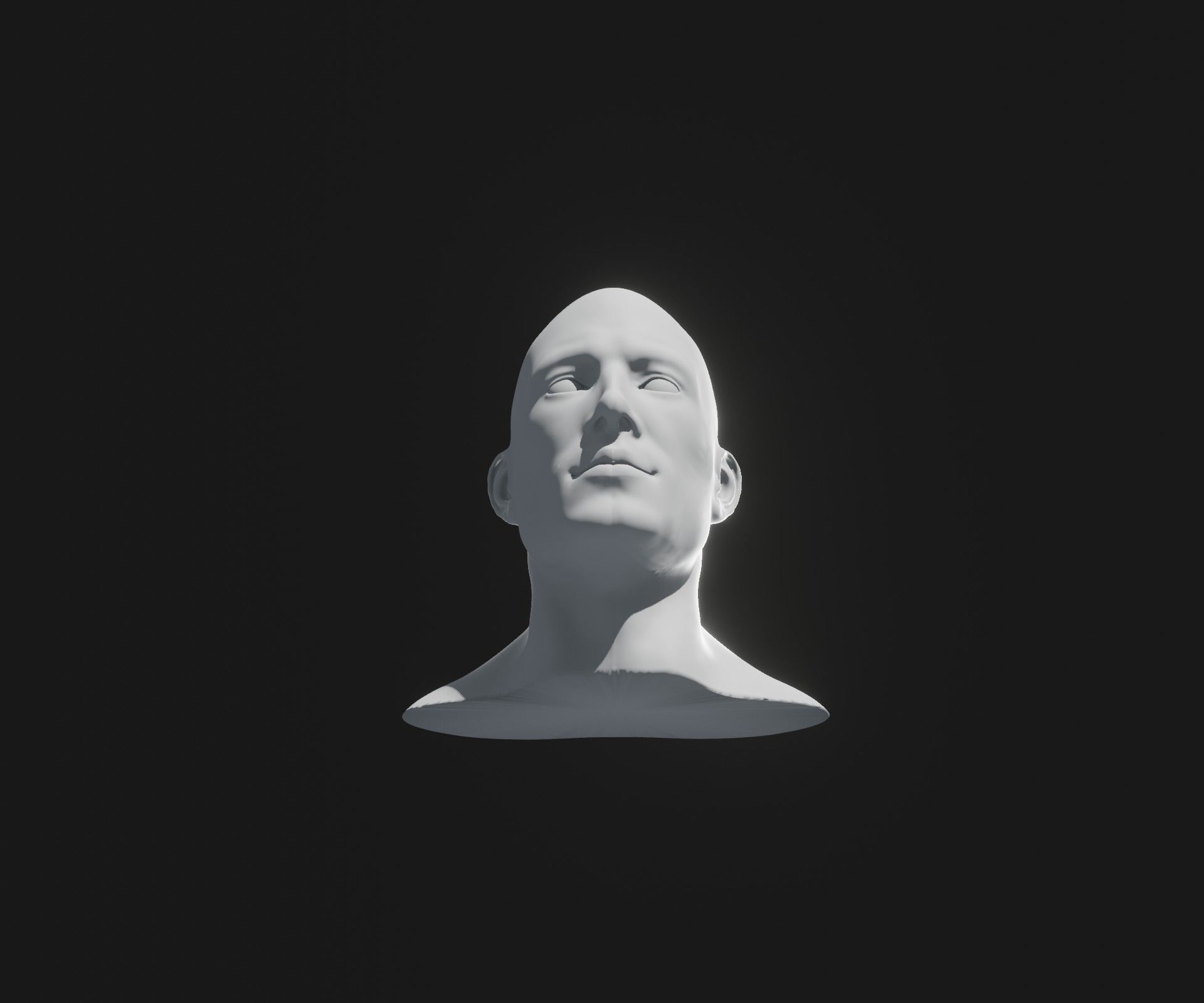 Male Female Heads Base Mesh 3D Model Animated Facial Expressions 3D Model Collection_25