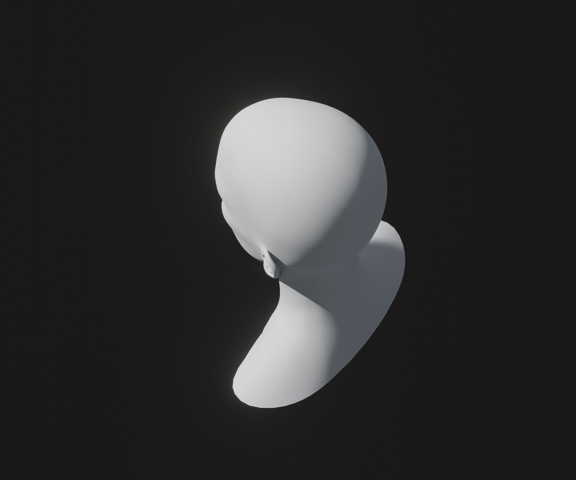 Male Female Heads Base Mesh 3D Model Animated Facial Expressions 3D Model Collection_18