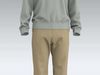 Men Quarter-zip Sweater 3D model_3