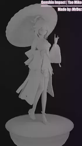 Yae Miko Genshin Impact 3D print model 3D print model