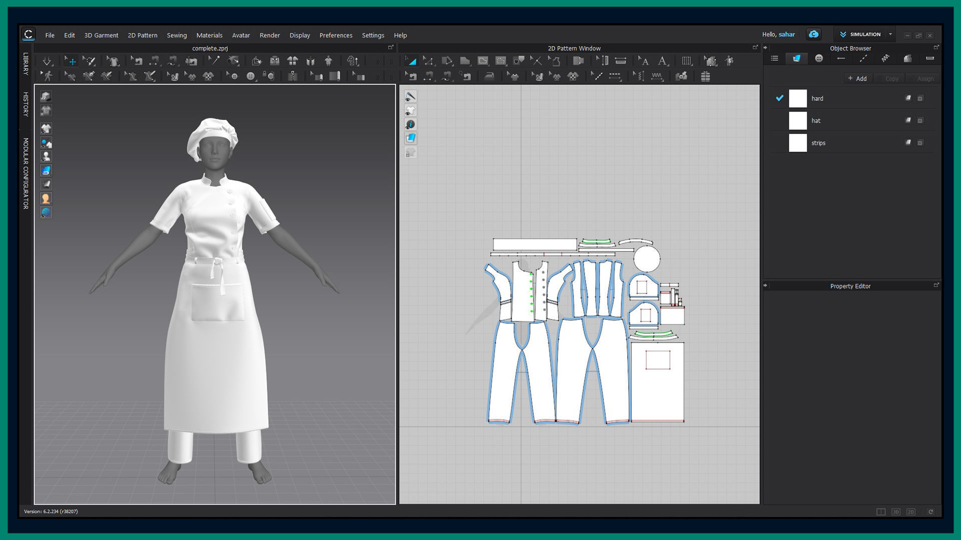 chef outfit with texture 3D model_5
