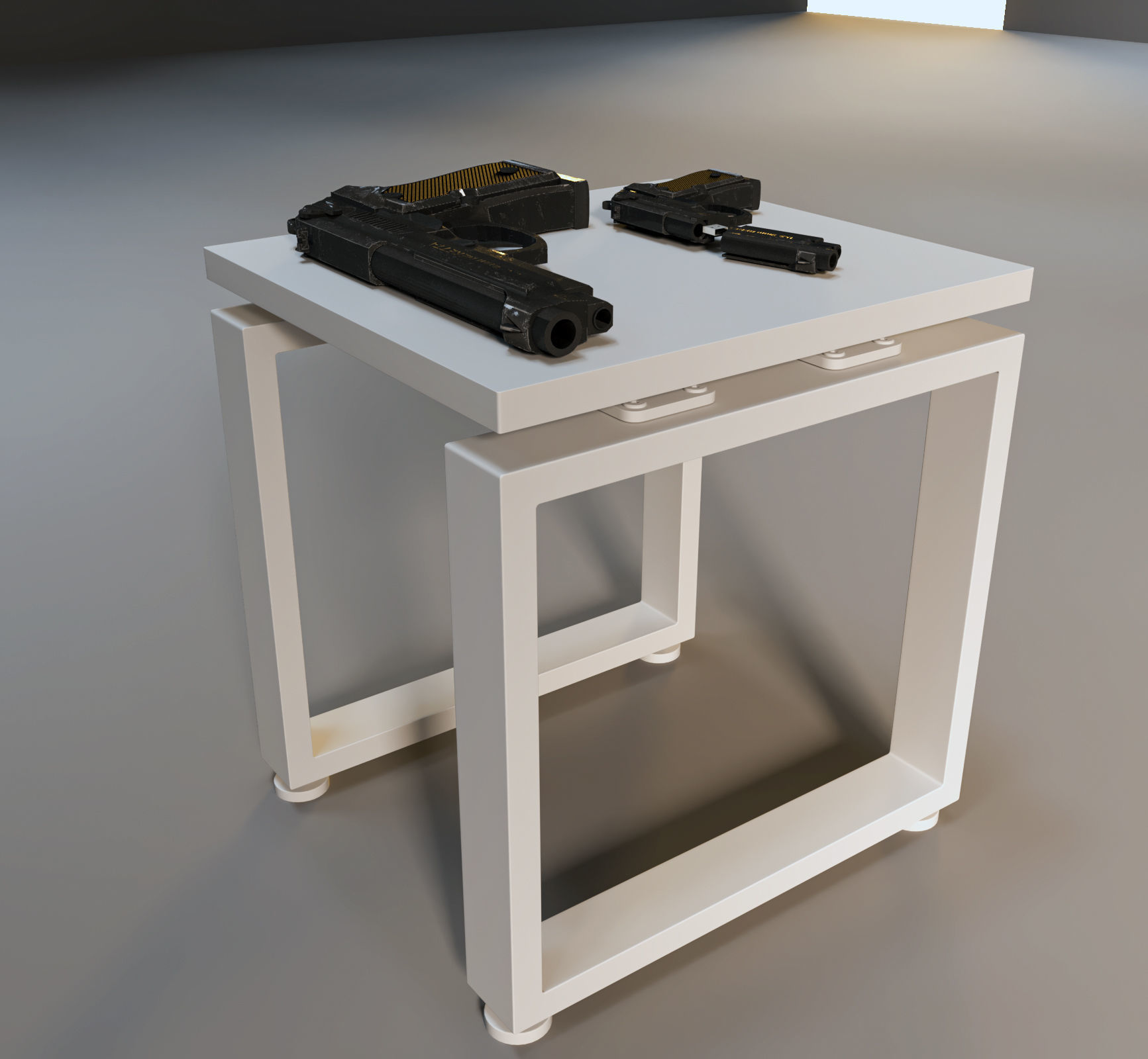 gun with USB GIFT weapons 3D model_7