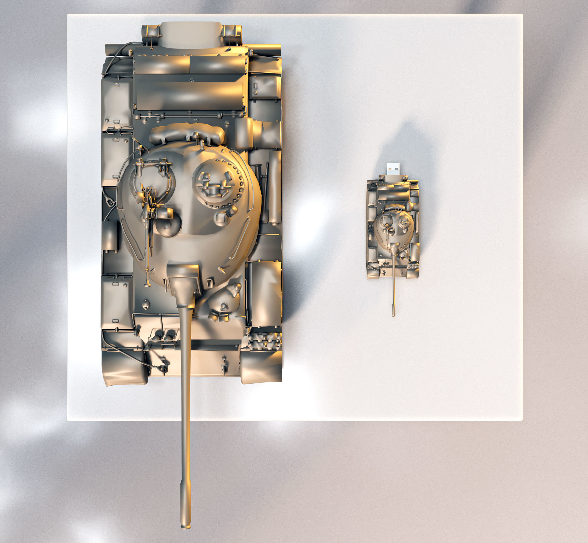 gun with USB GIFT weapons 3D model_3