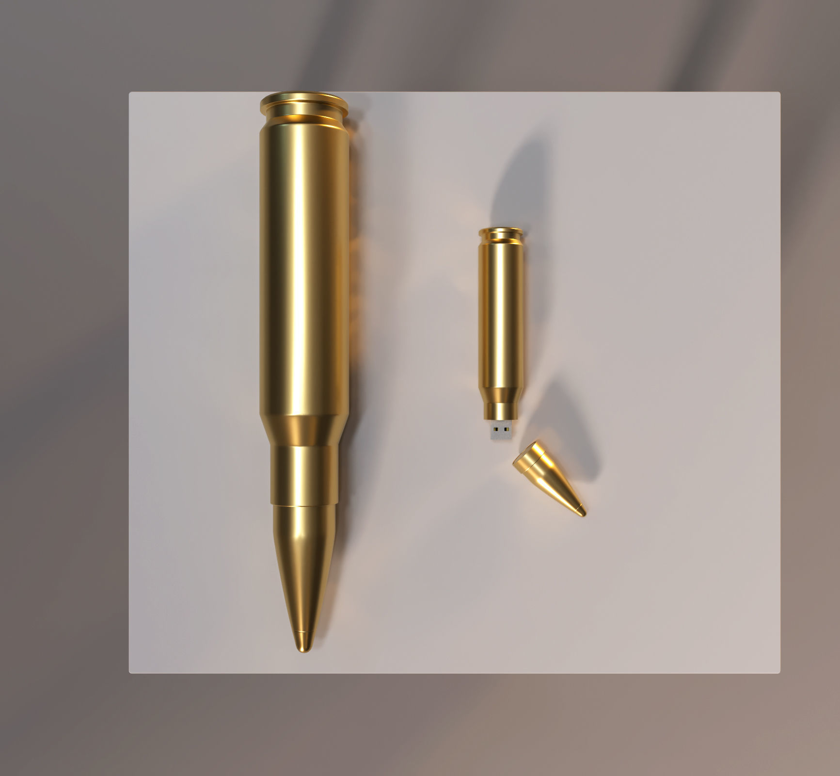 gun with USB GIFT weapons 3D model_1