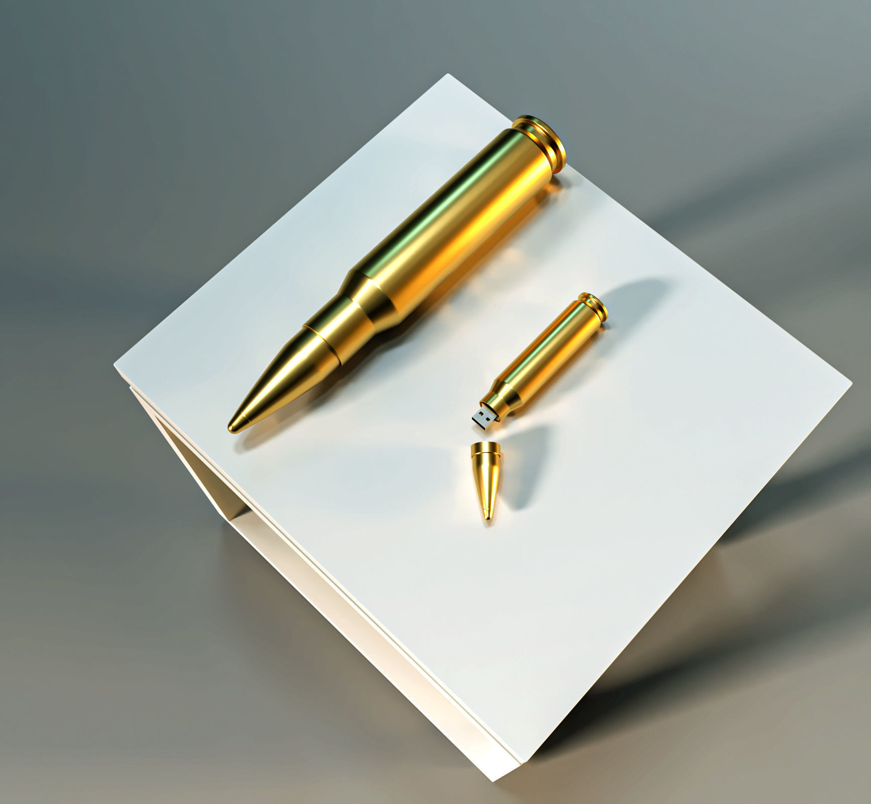 gun with USB GIFT weapons 3D model_8