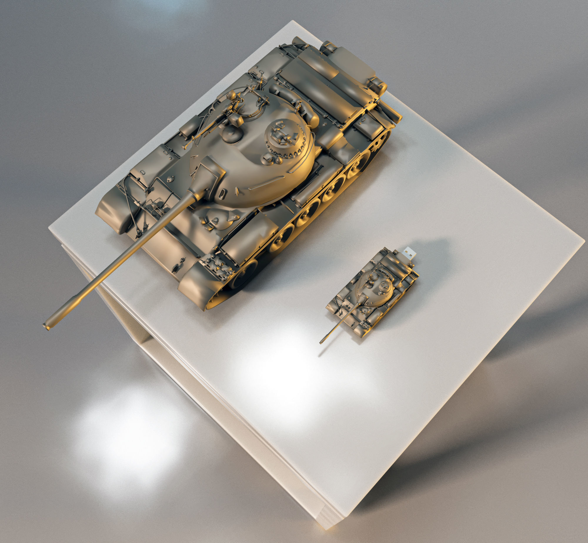 gun with USB GIFT weapons 3D model_10