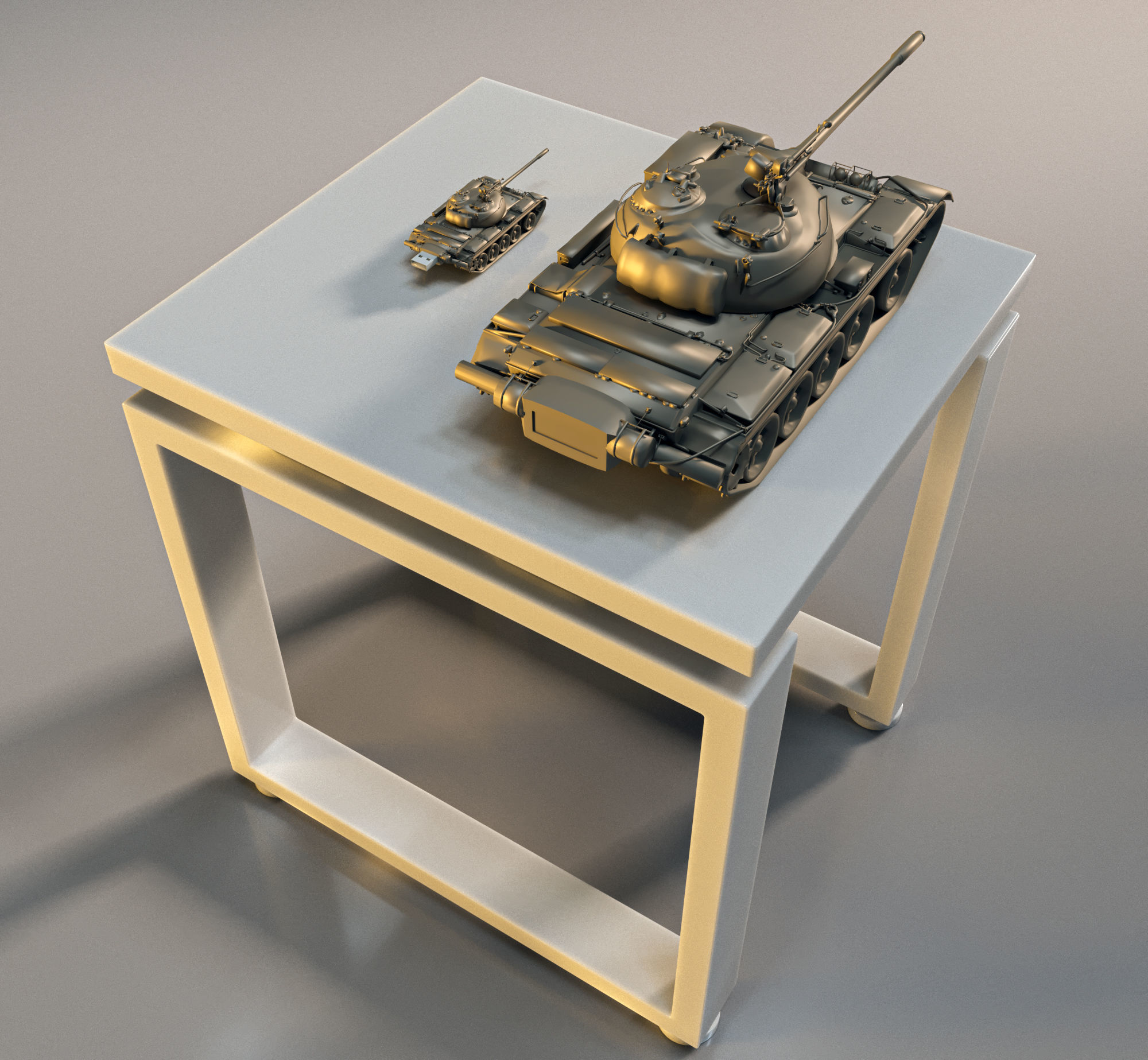 gun with USB GIFT weapons 3D model_12