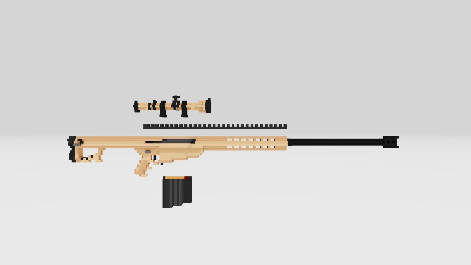 BARRETT M82 voxel 3D model_3