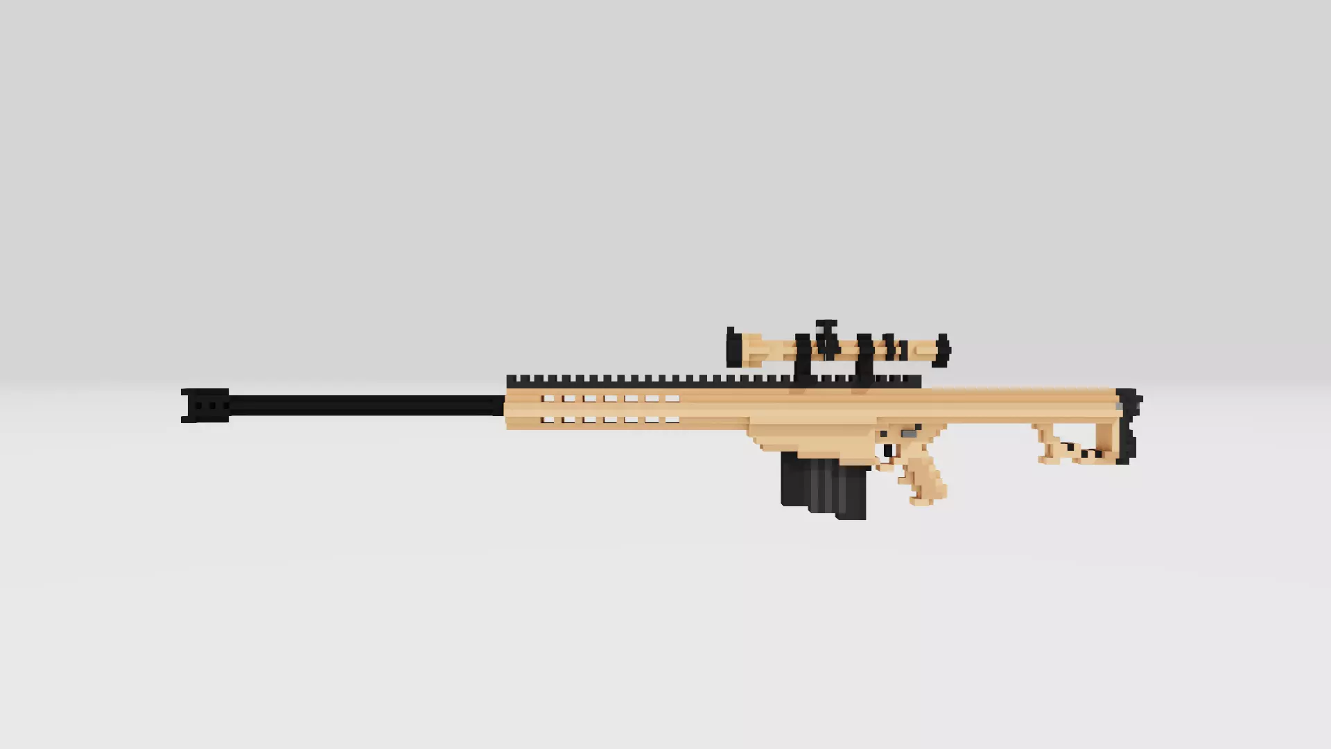 BARRETT M82 voxel 3D model_0
