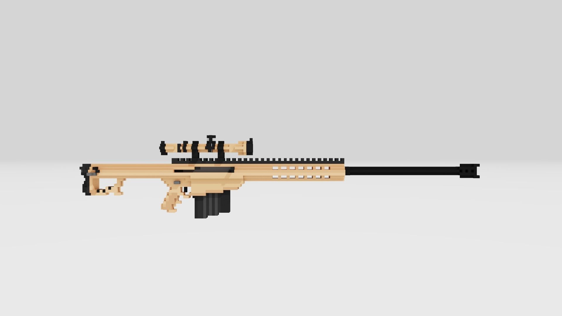 BARRETT M82 voxel 3D model_1