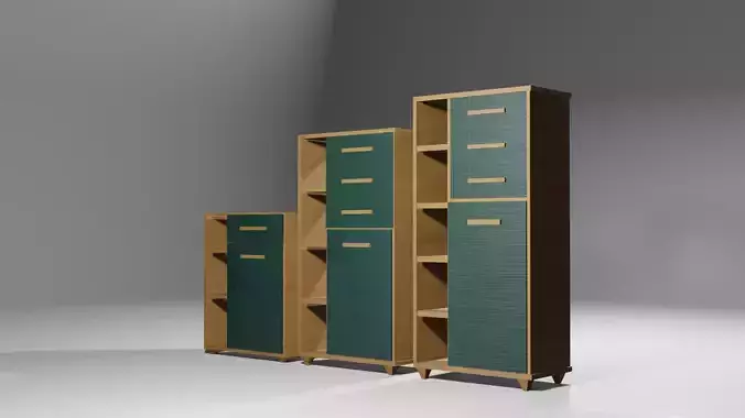 Realistic drawers room design