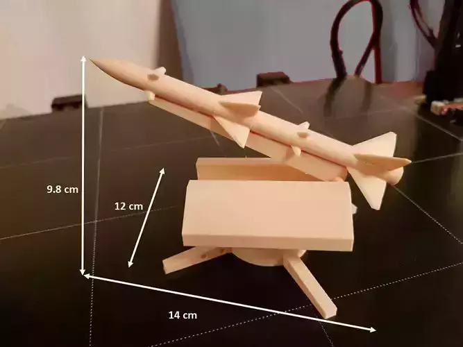 S-75 Dvina SA-2 Missile Scale model  3D print model