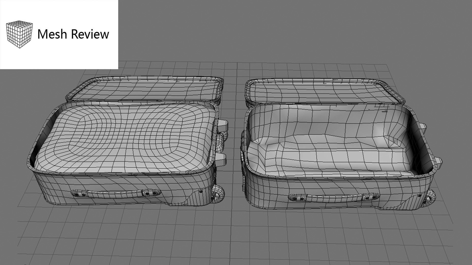 Suitcase Low-poly 3D model_29