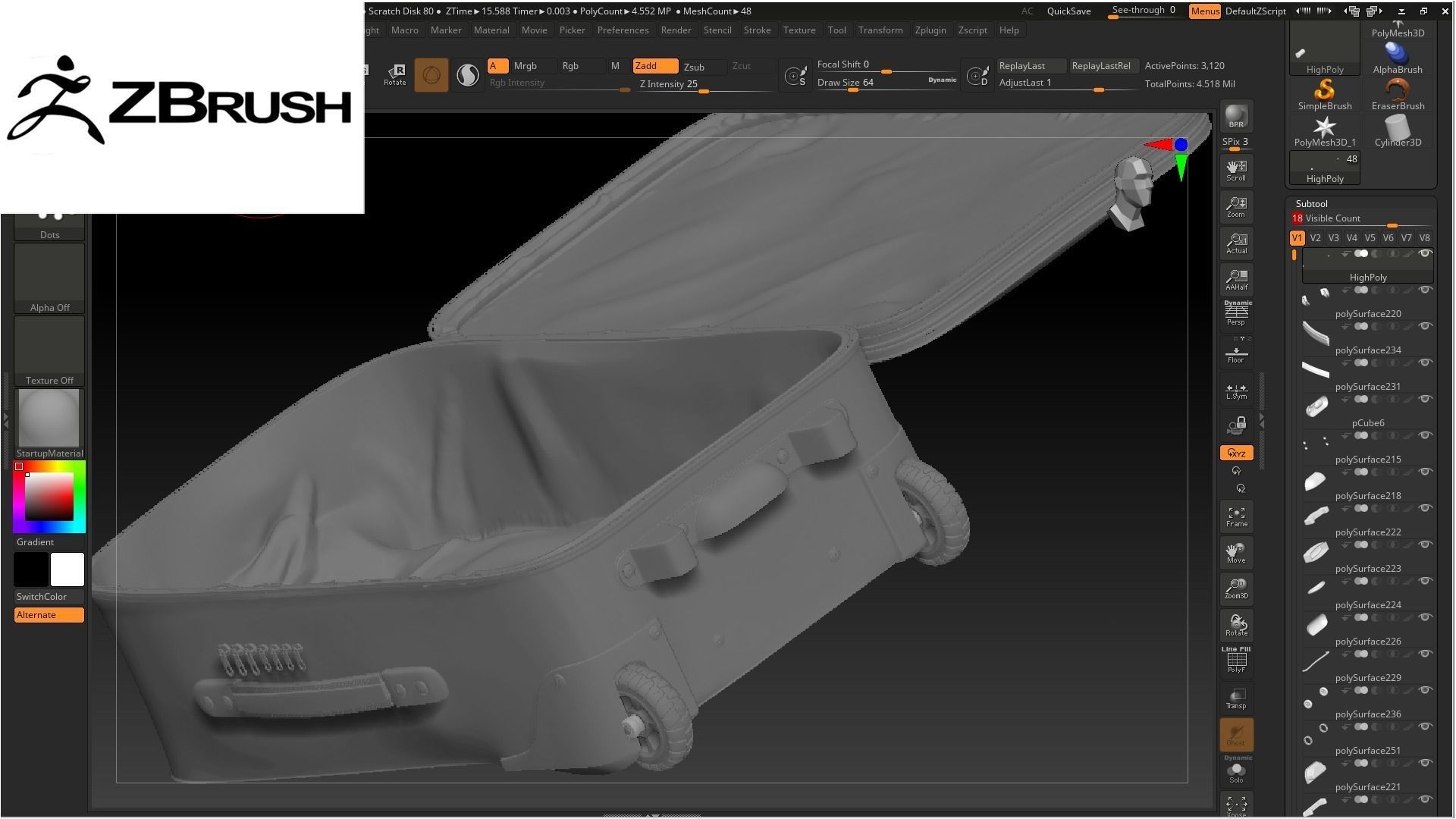 Suitcase Low-poly 3D model_24