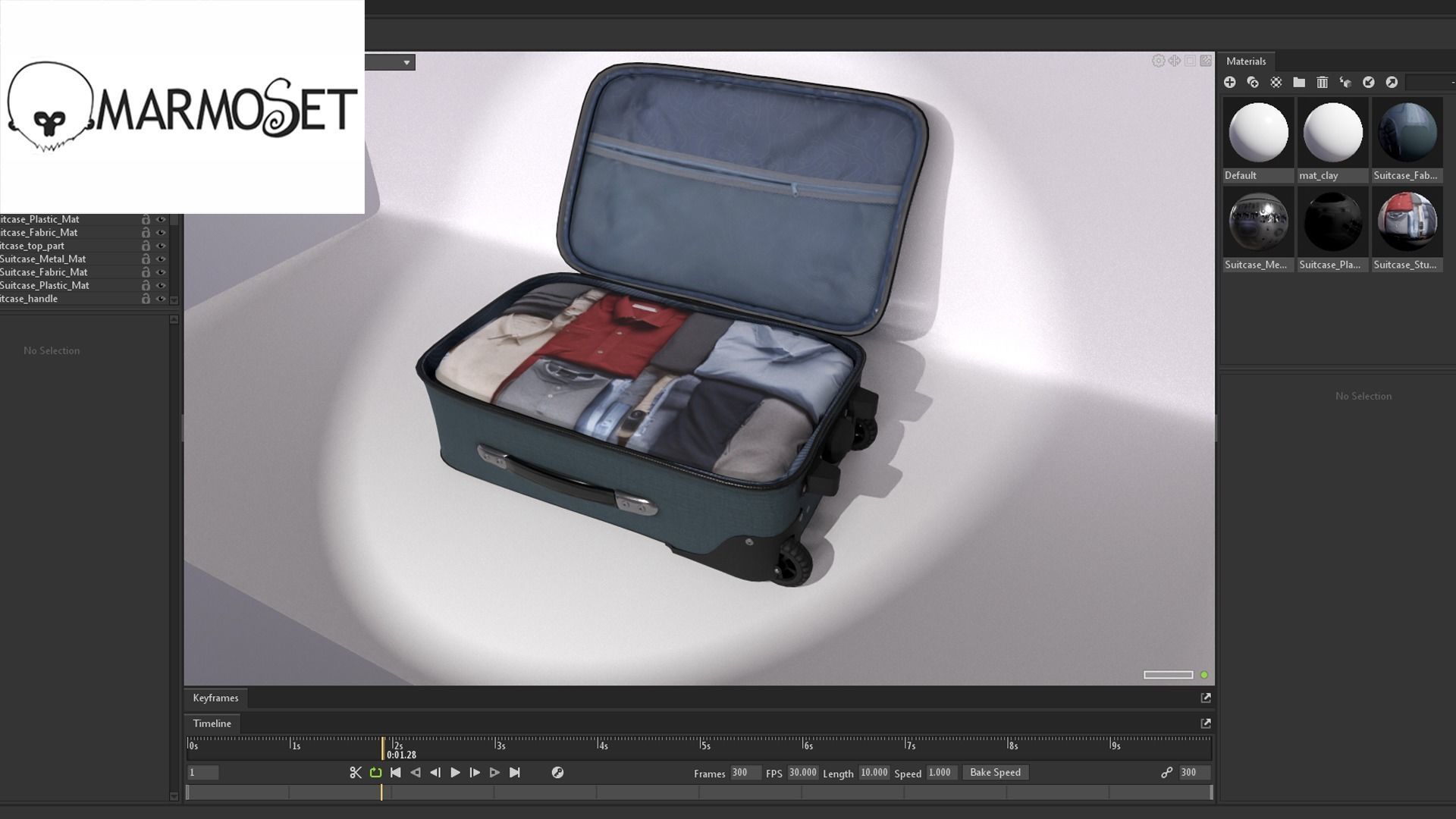 Suitcase Low-poly 3D model_20