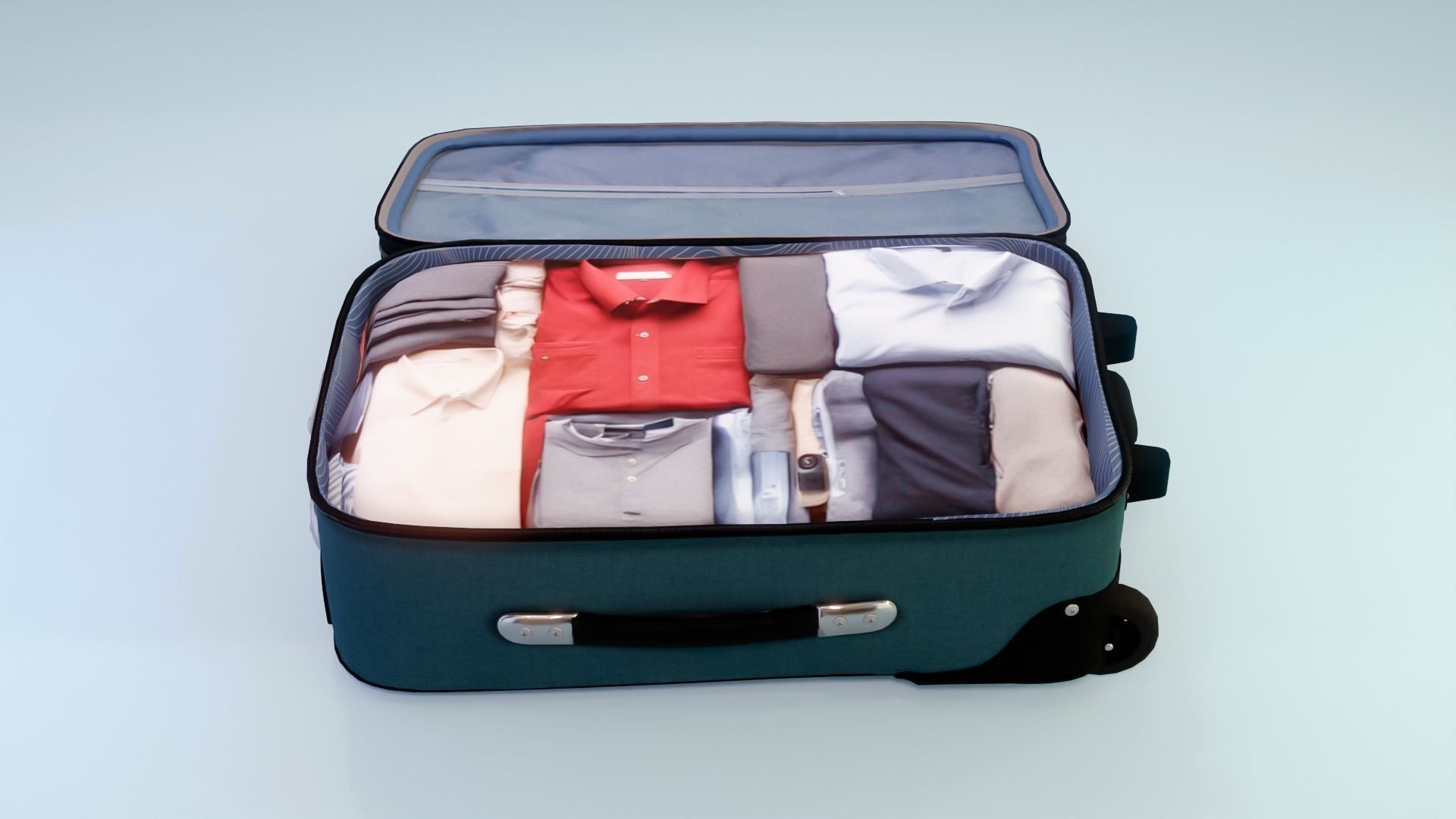 Suitcase Low-poly 3D model_3